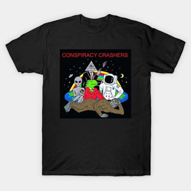 Conspiracy Crasher T-Shirt by uniquely-elliott